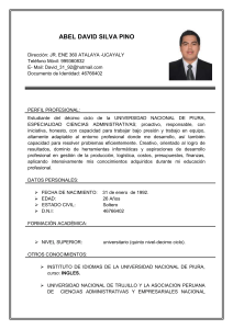 Currículum Vitae Abel David Silva Pino - Ciencias Administrativas