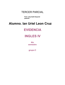 TERCER PARCIAL INGLES IAN 4C