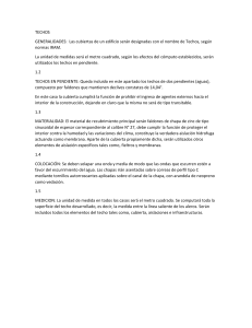 Especificaciones Técnicas: Techos Inclinados de Chapa de Zinc