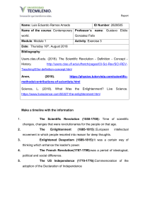 Contemporary World History: Scientific Revolution & Enlightenment