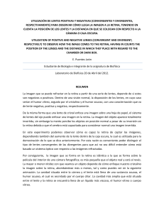 Lentes y Retina: Informe de Laboratorio de Biofísica
