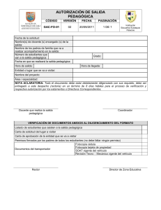 Autorización Salida Pedagógica - Formulario