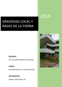 Investigación Gravedad Local y Radio Terrestre en Lambayeque, Perú