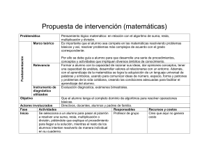 Propuesta de Intervención en Matemáticas: Algoritmos Básicos