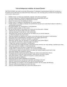 Test de Inteligencias Múltiples de Howard Gardner