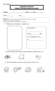 Evaluación de Historia: El tiempo avanza y yo crezco