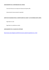 Seguridad Informática: Disponibilidad, Nube y Calidad del Software