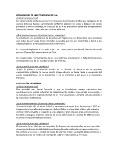 Eventos Históricos: Independencia, Revolución, Imperialismo