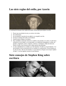 Consejos de escritura: Azorín y Stephen King