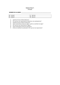 Examen Biología: Reinos Moneras y Protoctistas - 1º ESO