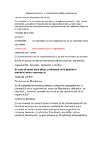 Proceso de Control Empresarial: Importancia y Tipos