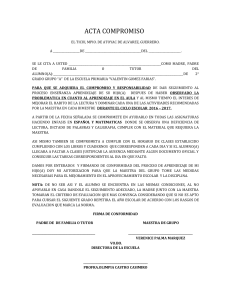 Acta Compromiso Escolar: Apoyo al Aprendizaje