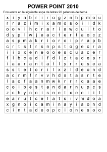 Sopa de Letras PowerPoint 2010: Encuentra las Palabras Clave