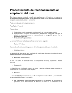 Procedimiento Reconocimiento Empleado del Mes/Año