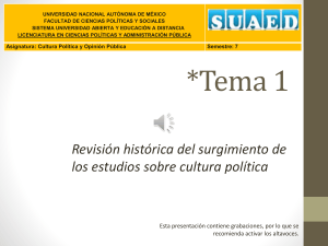 Estudios de Cultura Política: Revisión Histórica