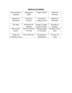 Bingo de los Amigos: Juego para conocerse