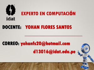 Experto en Computación: Esquema del Curso