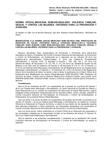 NOM-046-SSA2-2005: Violencia Familiar y Sexual en México
