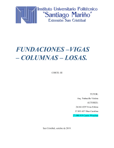 Fundaciones, Vigas, Columnas y Losas: Informe Técnico