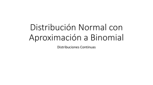Distribución Normal: Aproximación a Binomial - Ejemplo