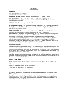 Loratadina: Información, Dosis y Efectos Secundarios