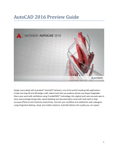 AutoCAD 2016 Preview Guide