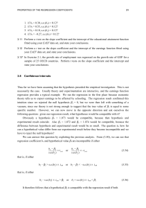Regression Coefficients: T-Tests & Confidence Intervals