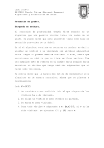 Recorrido de Grafos: Búsqueda en Profundidad (DFS)