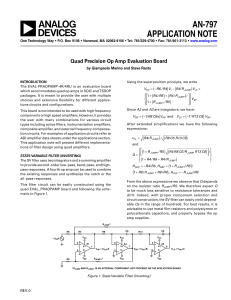 Quad Op Amp Evaluation Board: Filter Design