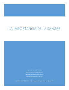 La Importancia de la Sangre - Informe de Química