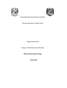 Ensayo Plan Nacional de Desarrollo en México