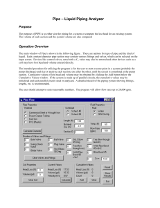 PIPE Liquid Piping Analyzer Software Manual