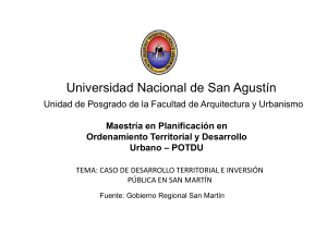 Desarrollo Territorial e Inversión Pública en San Martín