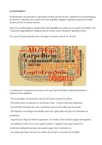 Latinismos: Ejercicios de Lengua Latina