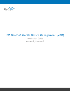 IBM MaaS360 Installation Guide 2 2 0 0