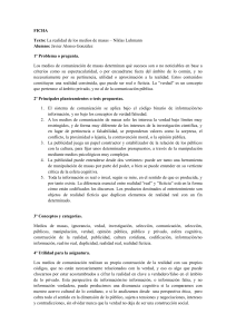 Análisis de Luhmann: La Realidad de los Medios de Masas