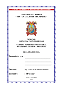 Portada Geología General - Ingeniería Sanitaria y Ambiental