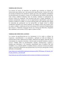 Normas de Ensayo y Especificación en Construcción