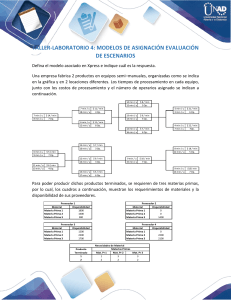 Modelos de Asignación: Optimización de Producción