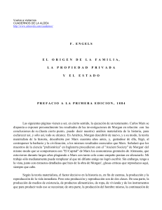 El Origen de la Familia, la Propiedad Privada y el Estado