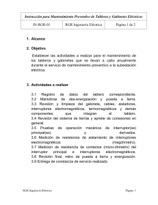 Mantenimiento Preventivo Tableros Eléctricos - IN-RGR-01