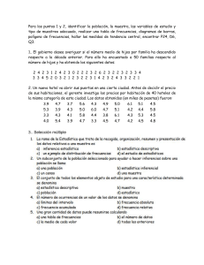 Ejercicios de Estadística Descriptiva: Población, Muestra y Variables