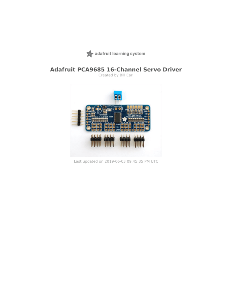 16 channel pwm servo driver image.