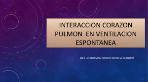 INTERACCION CORAZON PULMON  EN VENTILACION ESPONTANEA