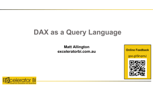 DAX as a Query Language: Power BI & Excel Analysis