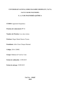 Práctica de Laboratorio: Los Cinco Reinos - Ingeniería Bioquímica