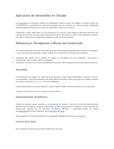 Geotextiles en Taludes: Refuerzo y Control de Erosión