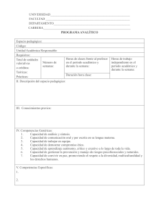 Programa Analítico Universitario