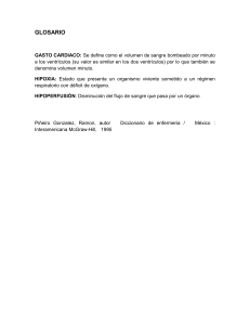 Glosario de Enfermería: Gasto Cardíaco, Hipoxia, Hipoperfusión