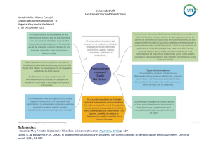 Funcionalismo Estructural de Durkheim: Resumen